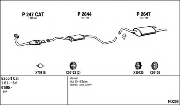 FENNO FO206 Exhaust System